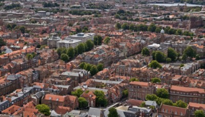 outdoors,artist name,tree,no humans,watermark,from above,building,scenery,city,cityscape,town,nature,forest,stairs,road,house,bridge,river,landscape