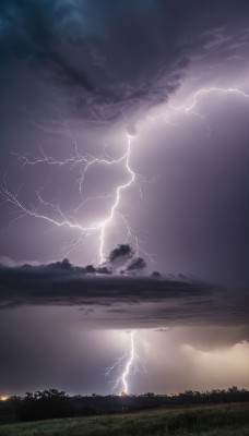 outdoors,sky,cloud,tree,no humans,cloudy sky,grass,scenery,electricity,lightning,landscape,water,night,nature,night sky,reflection,horizon,dark