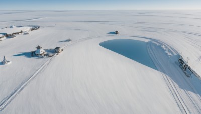 outdoors,sky,day,water,military,no humans,shadow,ocean,scenery,flying,aircraft,military vehicle,road,watercraft,multiple others,vehicle focus,ship,boat,pokemon (creature),animal,beach,motor vehicle,snow,blue theme,sand,waves,footprints