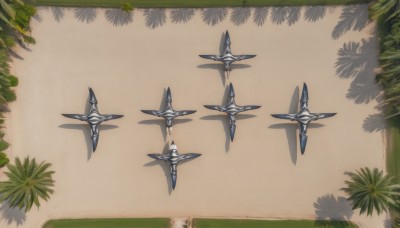 weapon,water,tree,no humans,shadow,leaf,border,grass,plant,brown background,ninja,forehead protector,kunai,still life,shuriken,outdoors,from above,scenery,sand