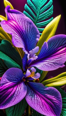 flower,wings,no humans,leaf,bug,purple flower,animal focus,butterfly wings,still life,simple background,gradient,gradient background,glowing,plant,black background,purple background,realistic,colorful