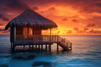 PREMIUM,outdoors,sky,cloud,water,no humans,window,shadow,ocean,chair,cloudy sky,building,scenery,reflection,sunset,railing,sun,horizon,evening,gradient sky,orange sky,red sky,pier,beach,boat