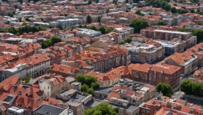 outdoors,day,tree,no humans,window,from above,building,nature,scenery,stairs,city,cityscape,house,rooftop,forest,road,river,landscape,town