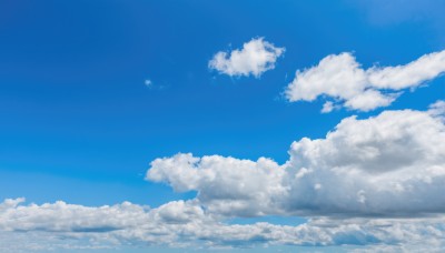 monochrome,outdoors,sky,day,cloud,blue sky,no humans,cloudy sky,scenery,blue theme,horizon,above clouds,water,ocean,reflection