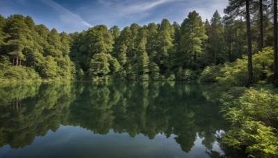 outdoors,sky,day,cloud,water,tree,blue sky,no humans,cloudy sky,nature,scenery,forest,reflection,mountain,river,landscape,lake,sunlight,grass