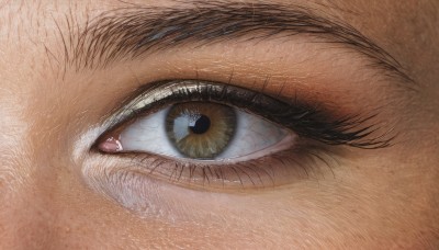 solo,looking at viewer,1boy,brown eyes,yellow eyes,male focus,eyelashes,traditional media,close-up,1other,reflection,realistic,eye focus,no humans