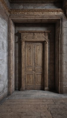 outdoors,day,indoors,no humans,scenery,stairs,door,wall,pillar,arch,column,stone floor,wooden floor,tiles,tile floor,still life,carpet,brick floor