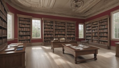 day,indoors,tree,book,no humans,window,shadow,chair,table,sunlight,curtains,scenery,desk,wooden floor,paper,bookshelf,book stack,library,candle,candlestand