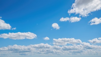 monochrome,outdoors,sky,day,cloud,blue sky,no humans,cloudy sky,scenery,blue theme,horizon,above clouds