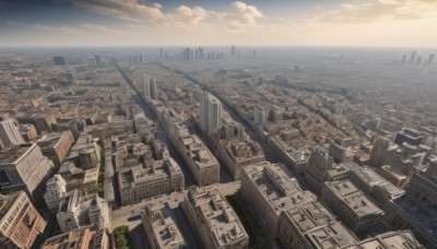 outdoors,sky,cloud,water,tree,no humans,ocean,from above,cloudy sky,building,scenery,sunset,city,horizon,cityscape,river,skyscraper,landscape,rooftop,day,blue sky,dutch angle