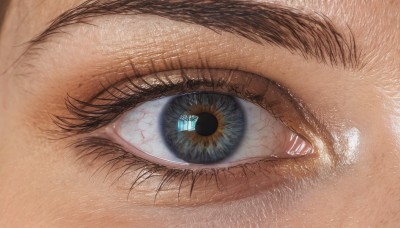 solo,looking at viewer,blue eyes,1boy,male focus,eyelashes,close-up,1other,reflection,realistic,eye focus,black hair,multiple boys,2boys