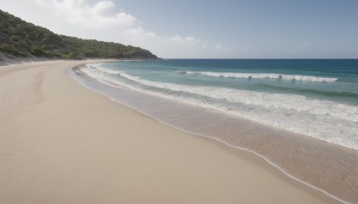 outdoors,sky,day,cloud,water,tree,blue sky,no humans,ocean,beach,nature,scenery,sand,horizon,waves,shore,forest,landscape