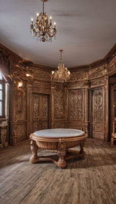 sky,cloud,indoors,no humans,window,chair,table,sunlight,scenery,wooden floor,door,light,candle,architecture,ceiling,carpet,candlestand,chandelier,day,stairs