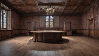 day,indoors,no humans,window,shadow,chair,table,sunlight,scenery,wooden floor,stairs,door,light,lamp,candle,architecture,carpet,candlestand,chandelier,wooden chair,sky,tree