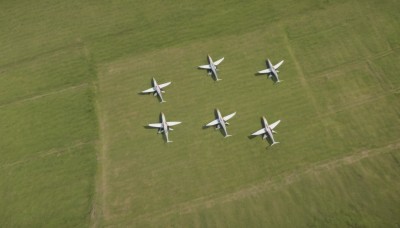 outdoors,military,no humans,from above,grass,scenery,flying,aircraft,military vehicle,airplane,vehicle focus,jet,road