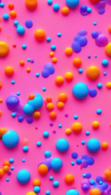 solo,food,pokemon (creature),no humans,from above,candy,balloon,colorful,artist name,blurry,gradient,gradient background,pink background,scenery,pink theme,multicolored background,abstract,still life