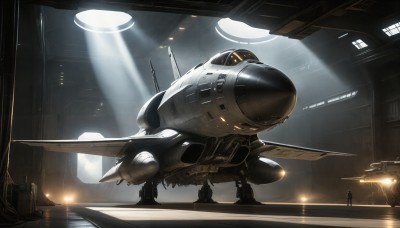 HQ,multiple boys,indoors,signature,military,no humans,helmet,flying,science fiction,light rays,realistic,aircraft,military vehicle,airplane,light,pilot suit,multiple others,vehicle focus,spacecraft,lights,jet,fighter jet,pilot,rain