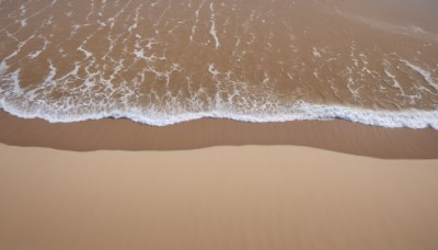 outdoors,water,no humans,ocean,beach,scenery,sand,waves,shore,simple background,monochrome,from above