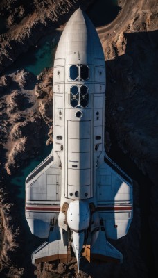 tree,military,no humans,from above,scenery,science fiction,realistic,military vehicle,spacecraft,signature,flying,aircraft,airplane,space,vehicle focus,planet,spacesuit,jet,cockpit,fighter jet