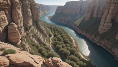 outdoors,sky,day,water,tree,no humans,nature,scenery,forest,rock,mountain,bridge,river,waterfall,landscape,lake,cliff,cloud,blue sky,ocean,shore,cave