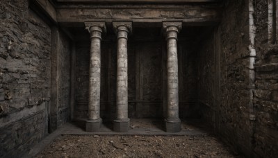 outdoors,indoors,dutch angle,no humans,scenery,stairs,door,wall,ruins,pillar,statue,arch,column,stone floor,tree,architecture