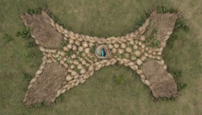 outdoors,tree,no humans,from above,grass,plant,gem,rope,nature,scenery,lying,leaf