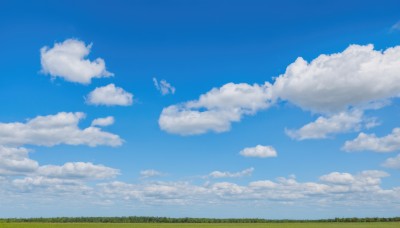 outdoors,sky,day,cloud,blue sky,no humans,cloudy sky,grass,scenery,field,landscape,hill,very wide shot,nature,summer