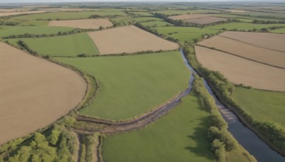 outdoors,sky,day,water,tree,no humans,grass,nature,scenery,forest,mountain,road,field,river,landscape,lake,cloud,from above,building,bush,bridge