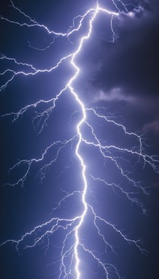 monochrome,outdoors,sky,cloud,no humans,night,cloudy sky,scenery,blue theme,electricity,lightning,ocean,night sky,horizon,dark