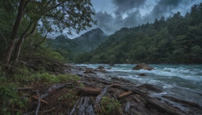 outdoors,sky,day,cloud,water,tree,no humans,cloudy sky,plant,nature,scenery,forest,rock,mountain,river,landscape,night,grass