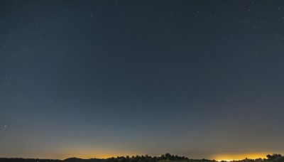 outdoors,sky,cloud,no humans,night,star (sky),night sky,scenery,starry sky,sunset,city,cityscape,gradient sky,sunrise,comic,star (symbol),tree,nature