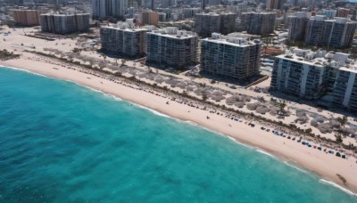 outdoors,sky,day,water,tree,no humans,ocean,beach,ground vehicle,building,scenery,motor vehicle,snow,rock,city,sand,road,cityscape,ruins,skyscraper,waves,shore,footprints,snowing,military vehicle,flag,watercraft,winter,ship,boat,real world location