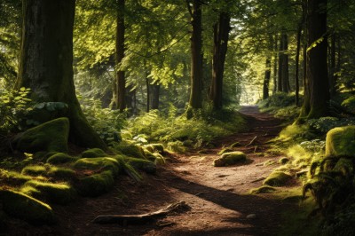 outdoors,day,tree,no humans,sunlight,grass,plant,nature,scenery,forest,light rays,rock,road,bush,dappled sunlight,green theme,path,shade,landscape,moss